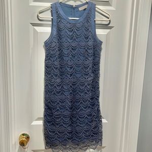 Loft periwinkle crocheted dress